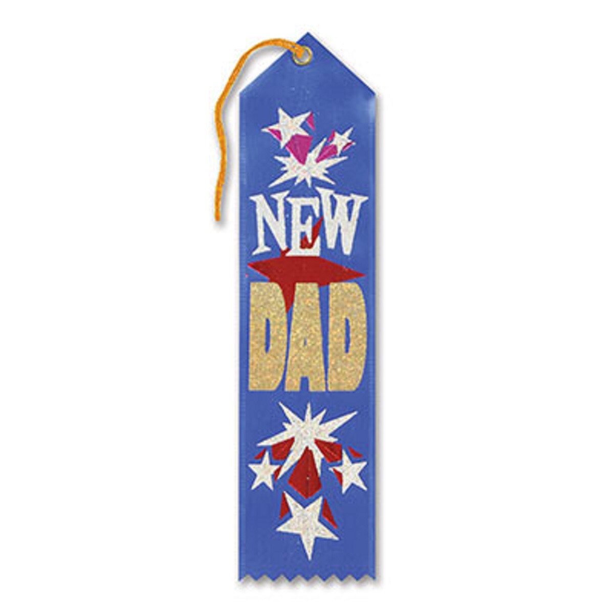 Beistle Pack of 6 Blue &#x22;New Dad Award&#x22; School Award Ribbon Bookmarks 8&#x22;