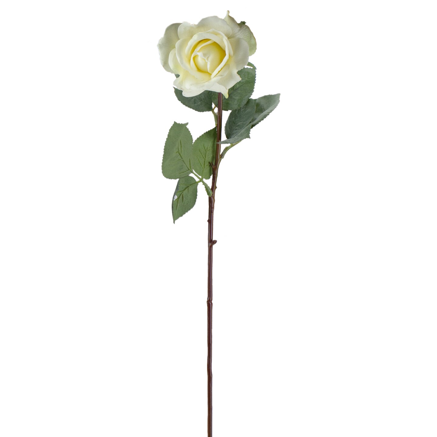 Allstate 27&#x22; Cream White Long Stem Rose Artificial Floral Craft Pick