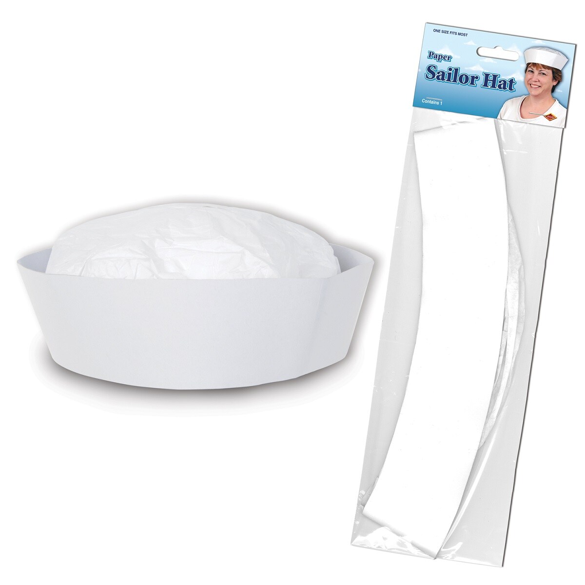 Party Central Club Pack of 24 White Sailor Hat Costume Accessories