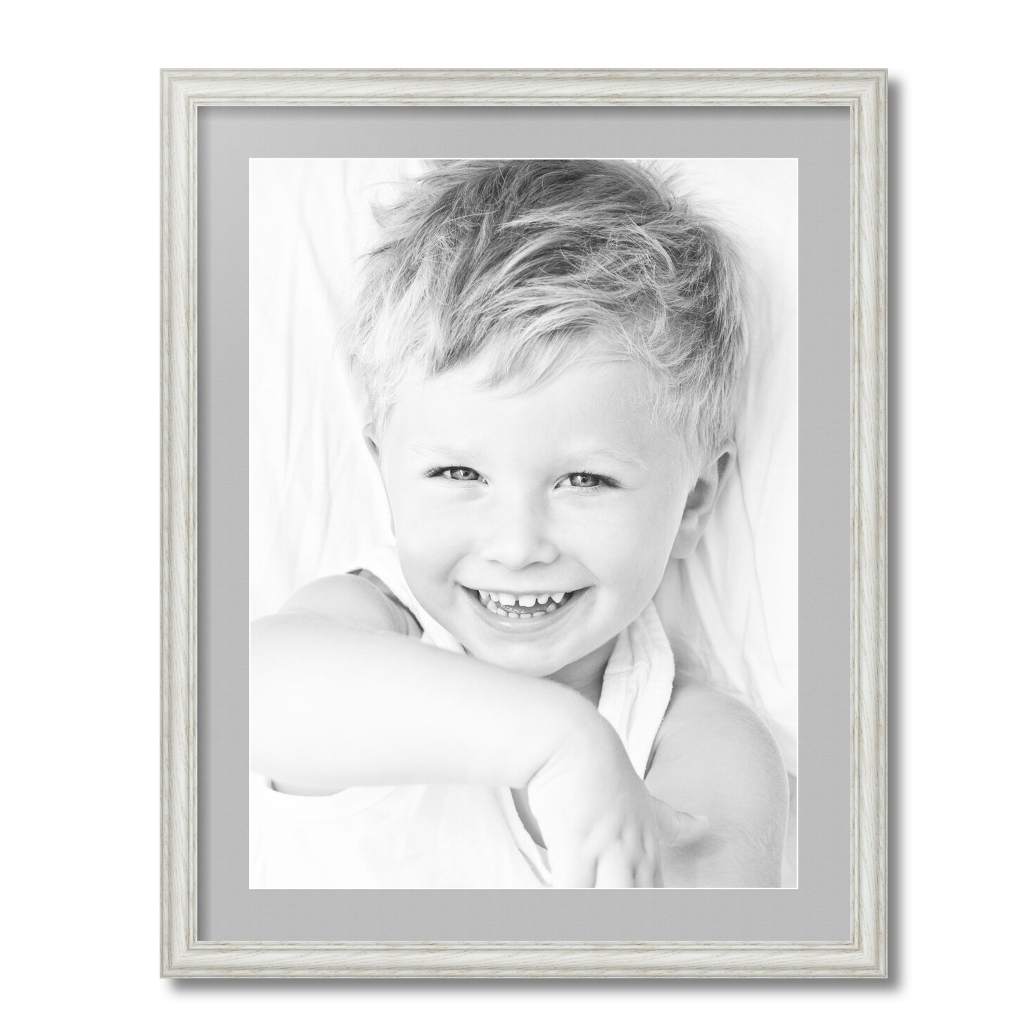 ArtToFrames 22x28&#x22; Matted Picture Frame with 18x24&#x22; Single Mat Photo Opening Framed in 1.25&#x22; White and 2&#x22; Mat (FWM-4098-22x28)