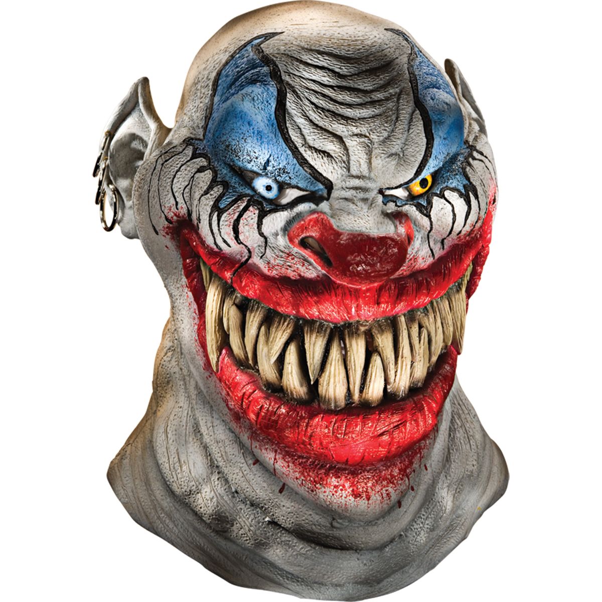The Costume Center Gray and Red Chopper Clown Halloween Mask Men Costume Accessory