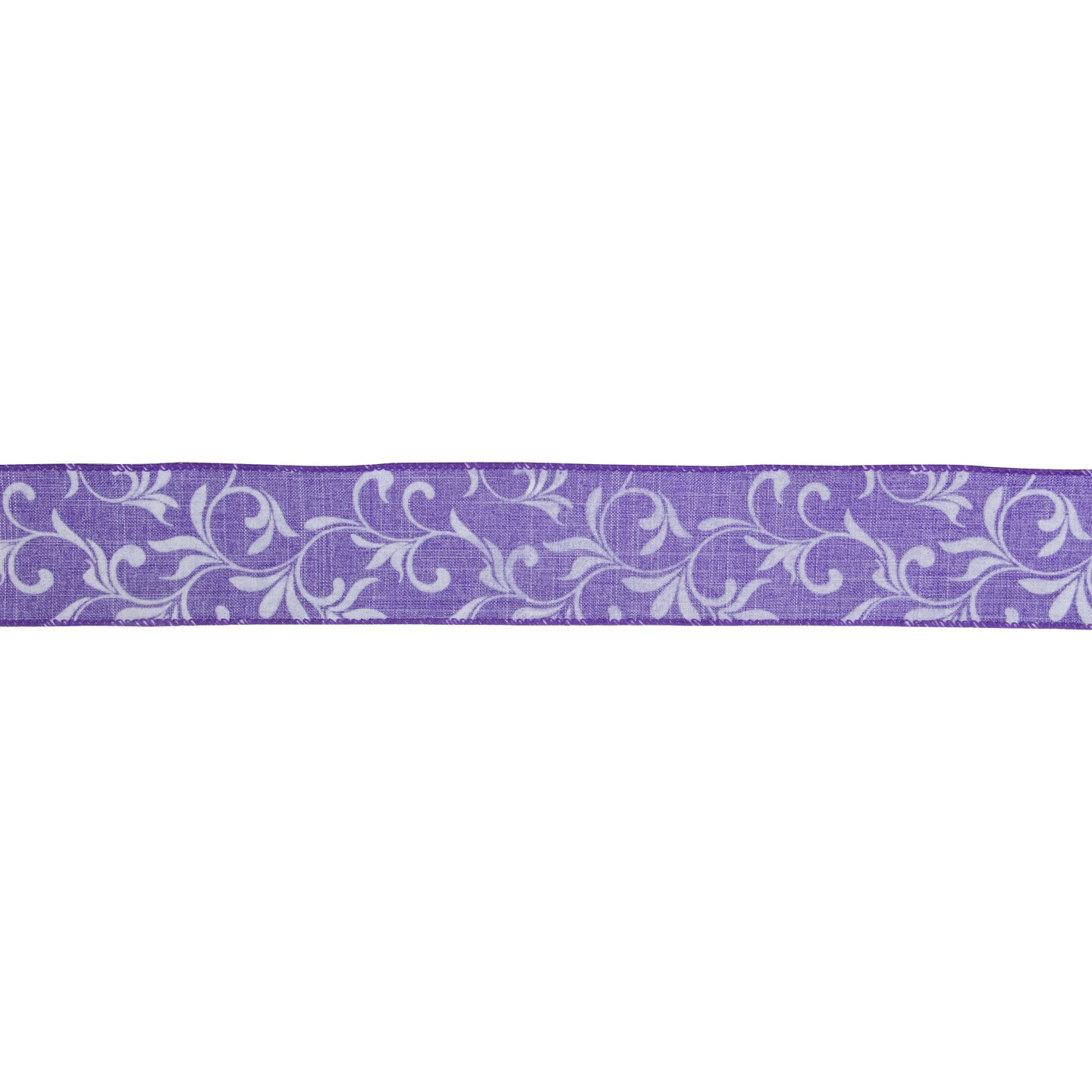 Northlight Purple Floral Wired Craft Ribbon 2.5&#x22; x 10 Yards