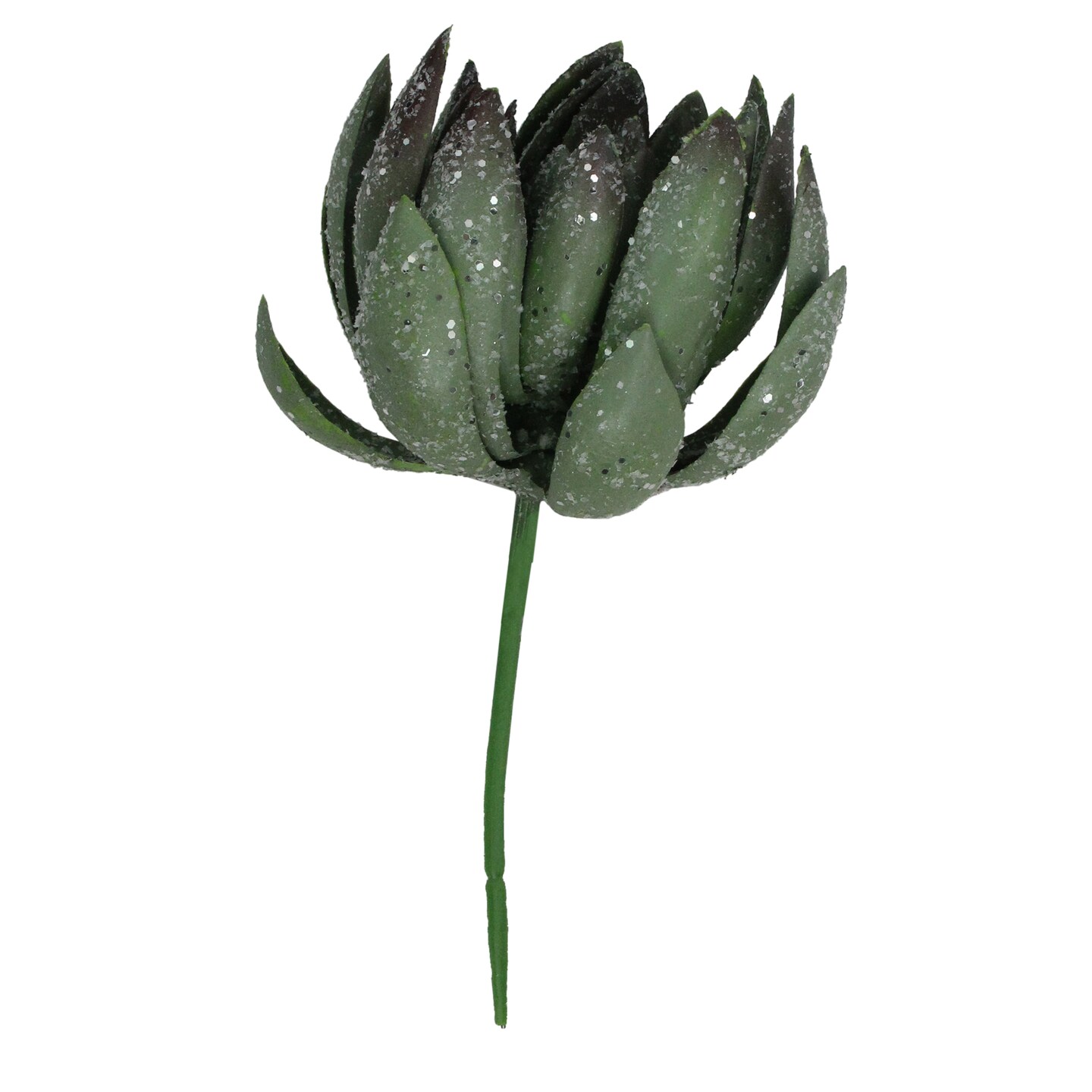 Allstate Glittered Echeveria Artificial Christmas Pick Spray - 8" - Green