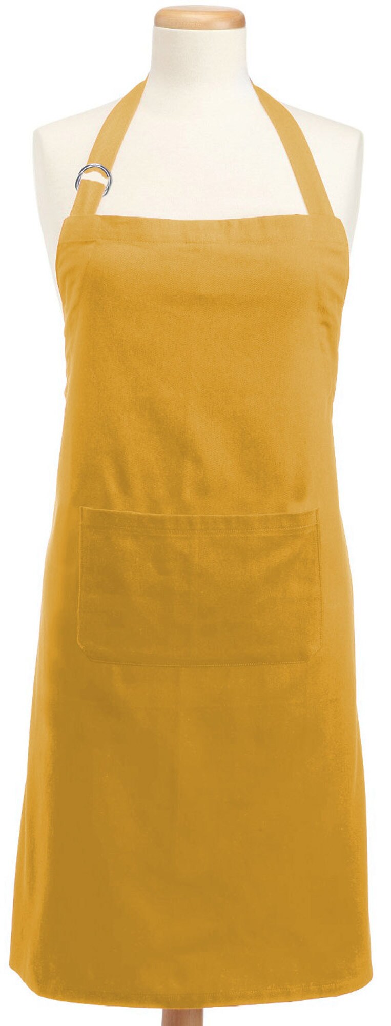 CC Home Furnishings 32&#x22; Mustard Yellow Adjustable Chef Kitchen Apron