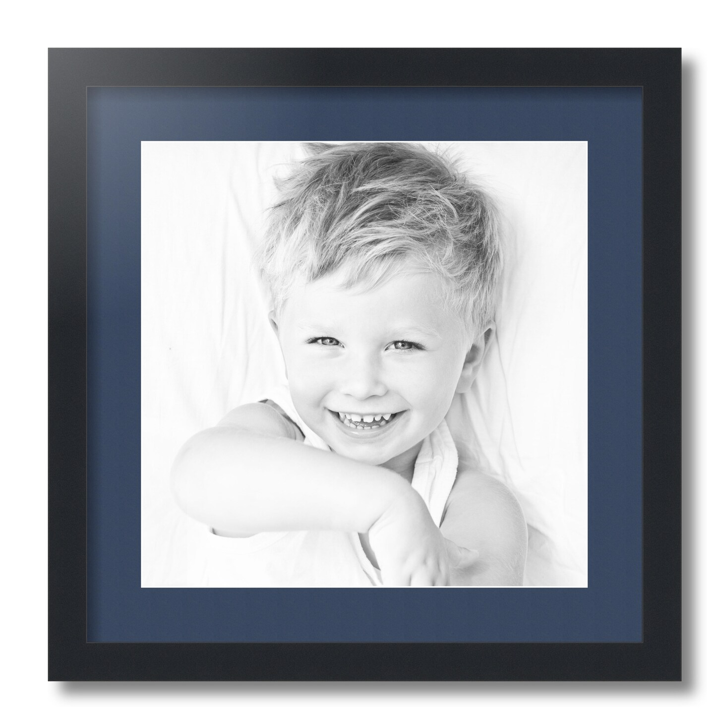ArtToFrames 18x18&#x22; Matted Picture Frame with 14x14&#x22; Single Mat Photo Opening Framed in 1.25&#x22; Black and 2&#x22; Mat (FWM-3926-18x18)