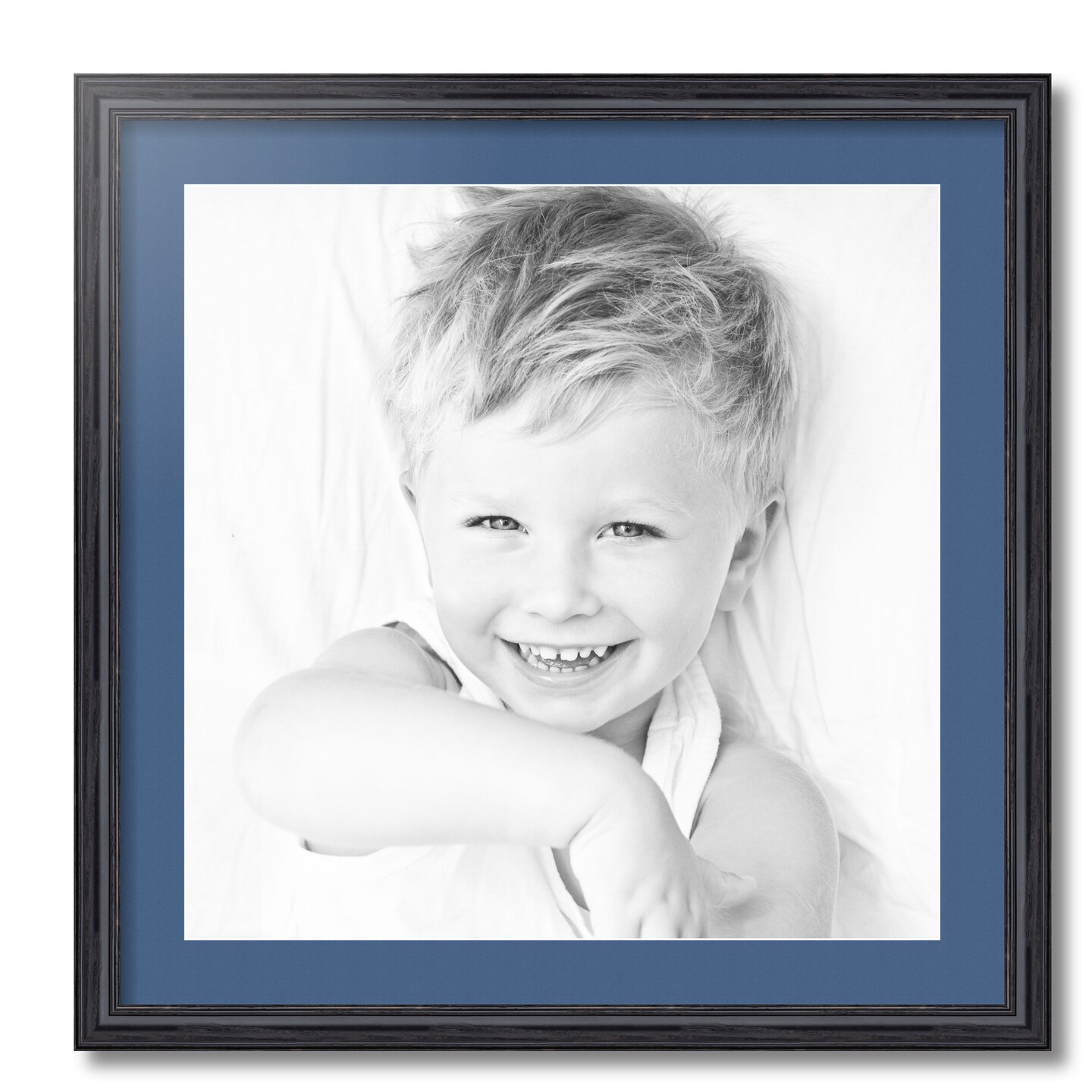 ArtToFrames 24x24" Matted Picture Frame with 20x20" Single Mat Photo Opening Framed in 1.25" Black and 2" Mat (FWM-4083-24x24)