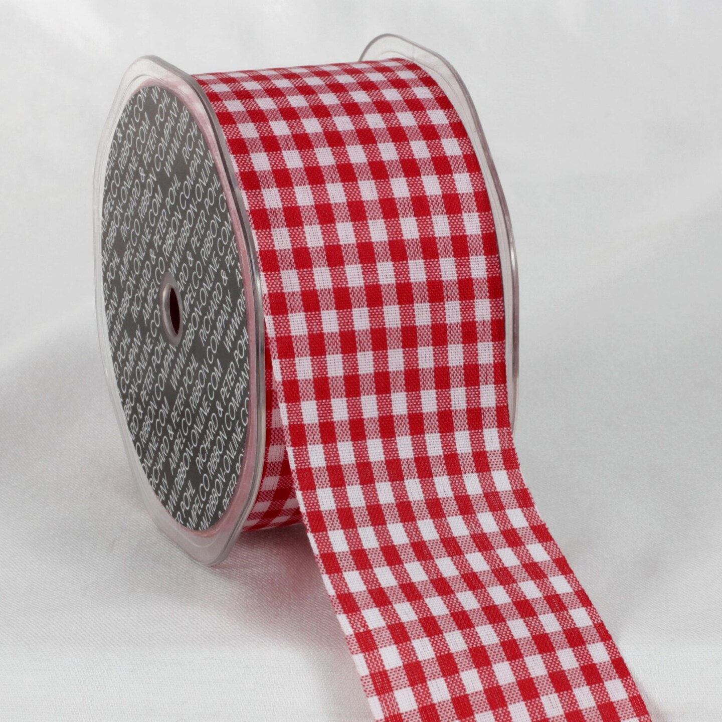The Ribbon People Red and White Cut Edge Gingham Patterned Ribbon 2&#x22; x 33 Yards