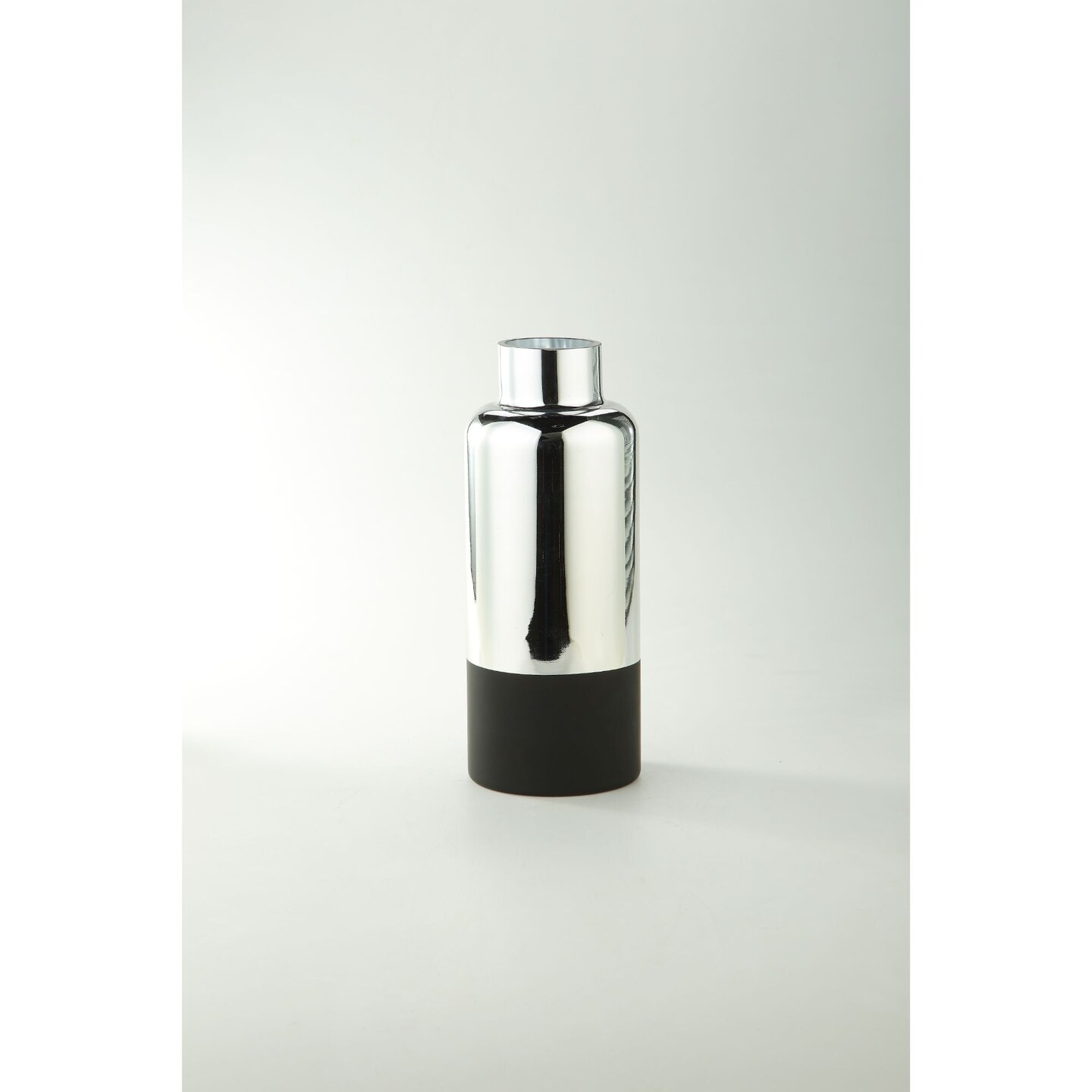 CC Home Furnishings 12” Metallic Silver Glass Bud Vase Michaels