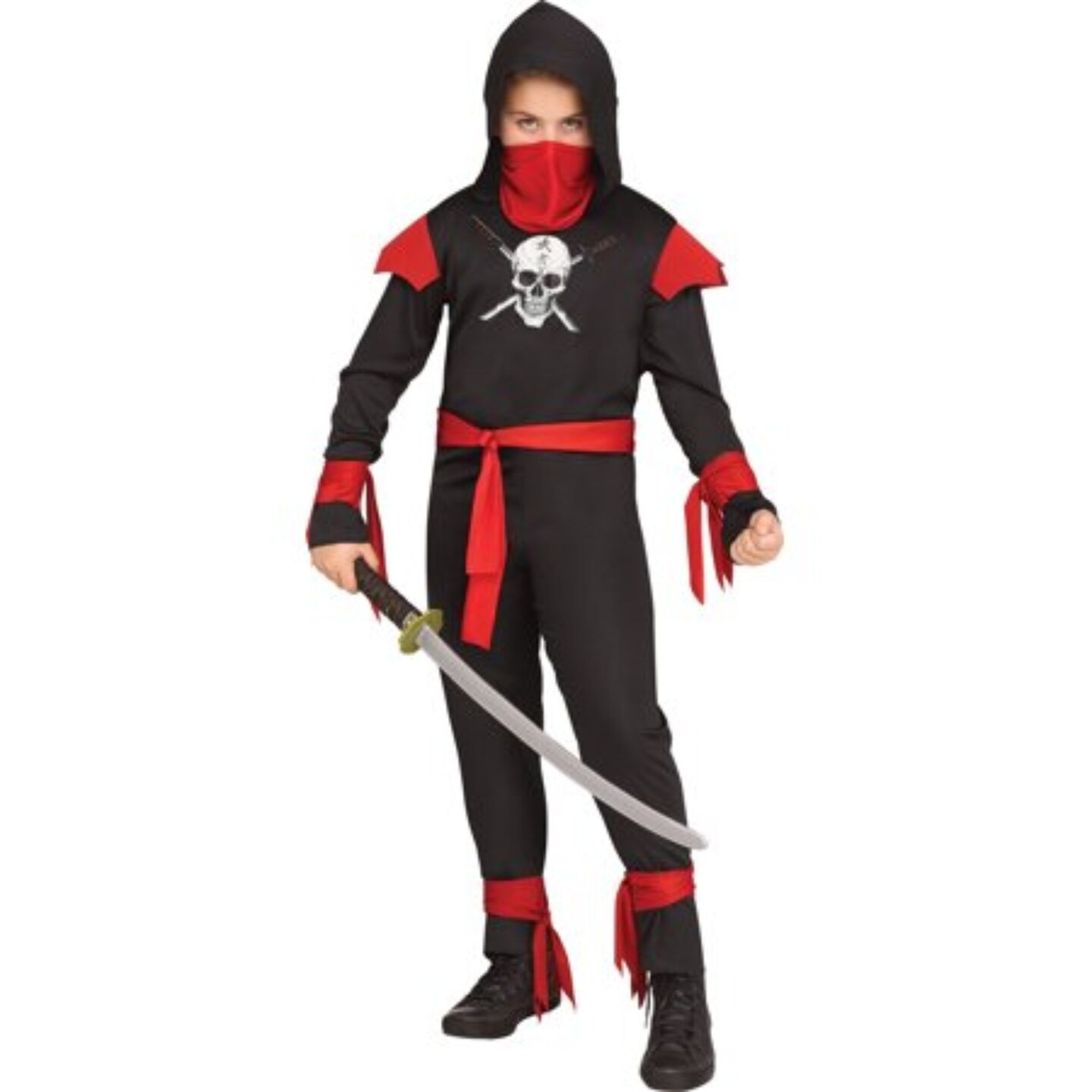 The Costume Center Black and Red Skull Ninja Boy Child Halloween Costume - Medium