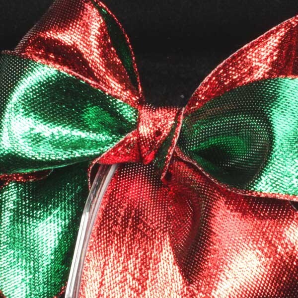 The Ribbon People Shimmering Red and Green Two-Color Woven Wired Craft Ribbon 1.5" x 54 Yards