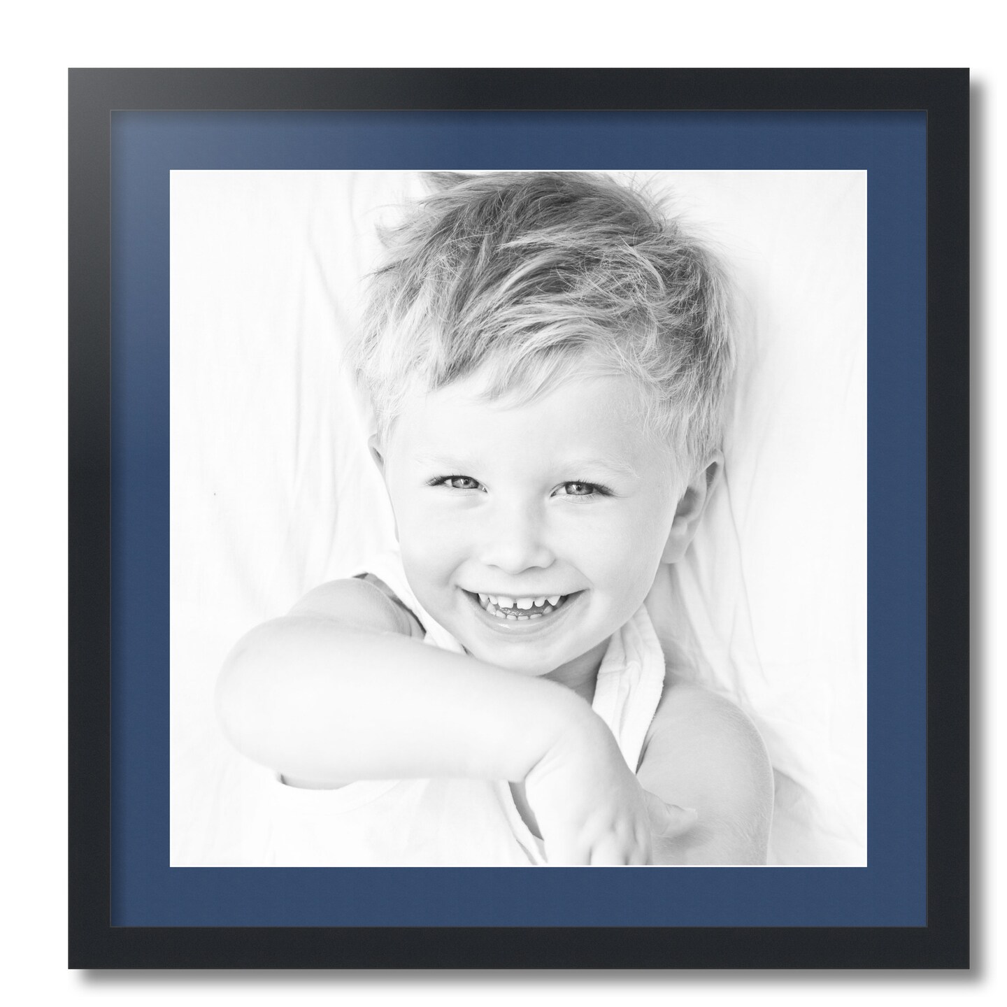 ArtToFrames 24x24" Matted Picture Frame with 20x20" Single Mat Photo Opening Framed in 1.25" Black and 2" Mat (FWM-3926-24x24)