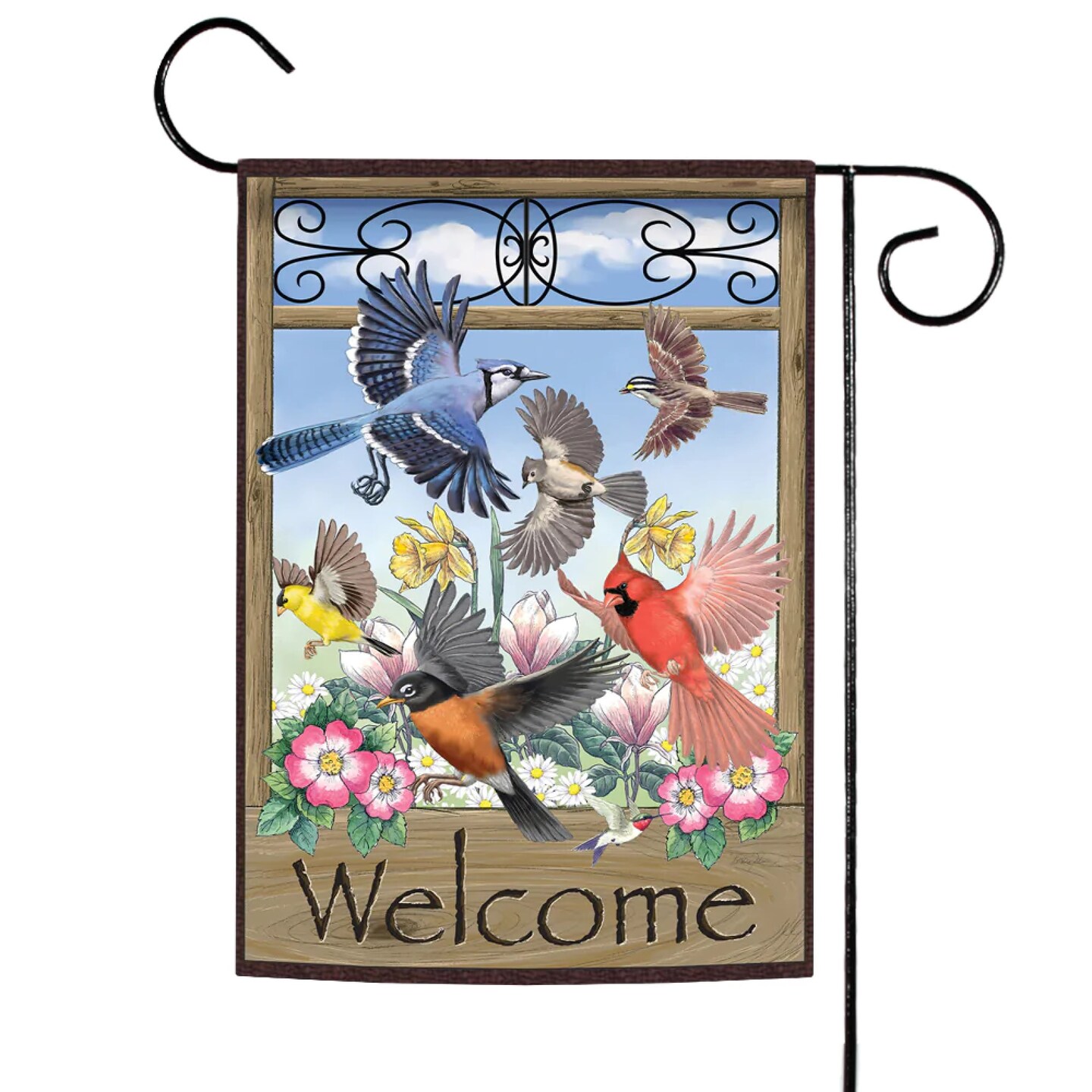 Toland Home Garden Flying Birds &#x27;Welcome&#x27; Outdoor Garden Flag 18&#x22; x 12.5&#x22;