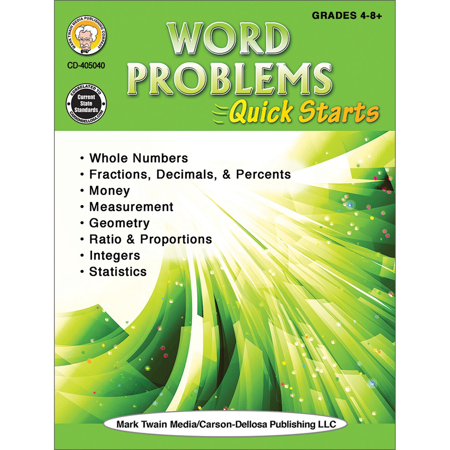 Mark Twain - Word Problems Quick Starts Workbook