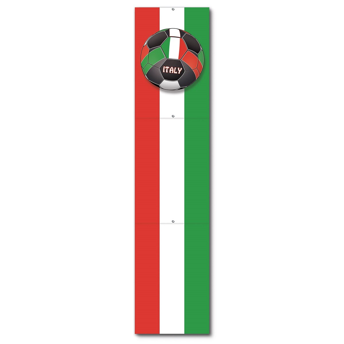 Beistle Club Pack of 12 Red, Green and White "Italy" Soccer Themed Jointed Pull-Down Cutout Decorations 5'