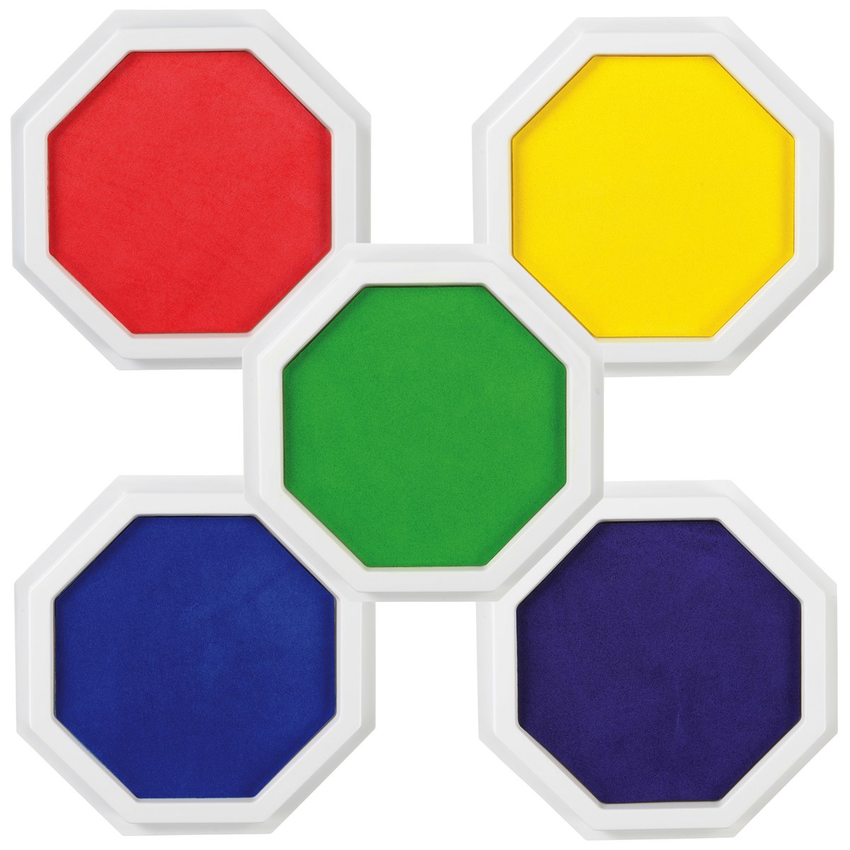 Kaplan Early Learning Company Jumbo Stamp Pads - Set of 5