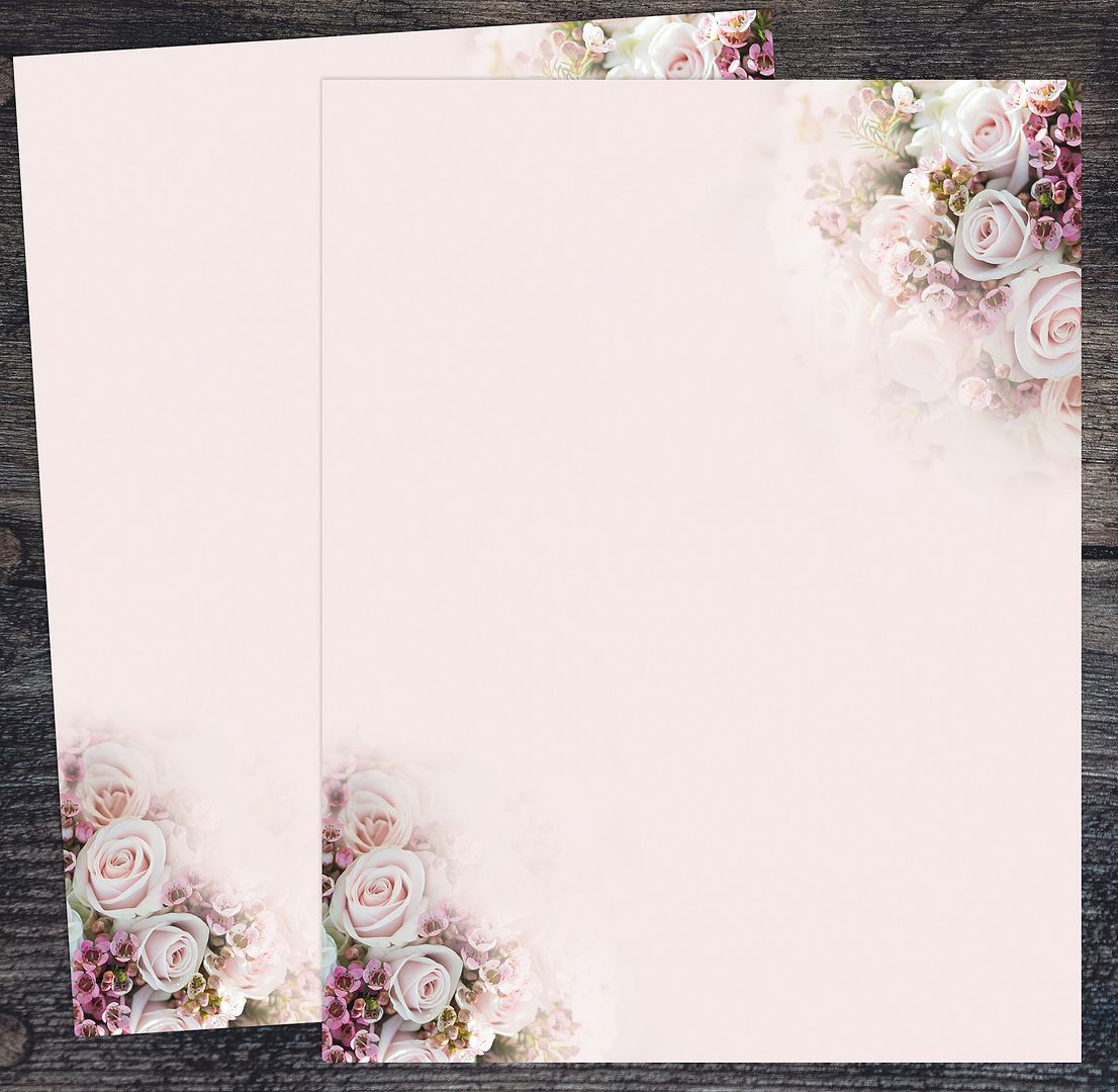 Great Papers! Elegant Florals Letterhead, for Invitations, Announcements and Personal Messages, Printer Friendly 8.5&#x22; x 11&#x22;, 50 Pack