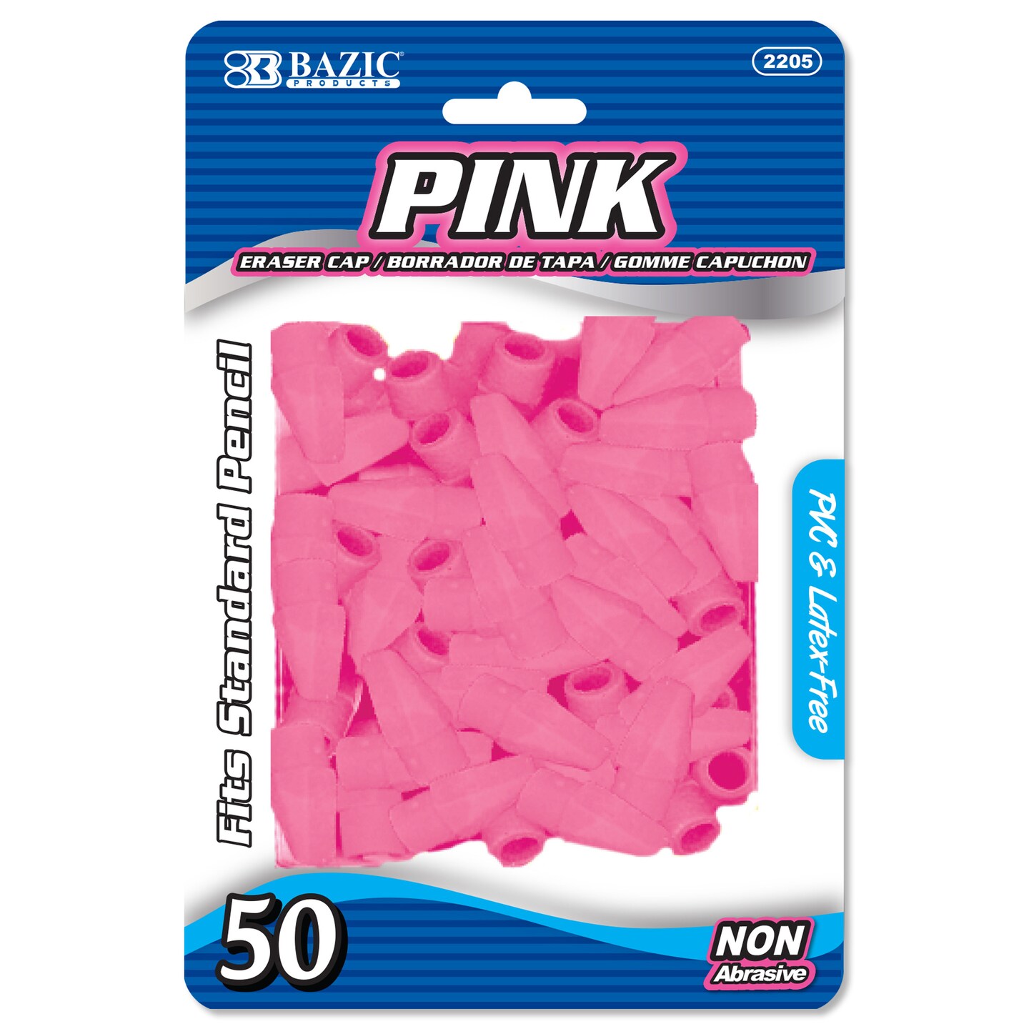 BAZIC Pink Eraser Top (50/Pack)