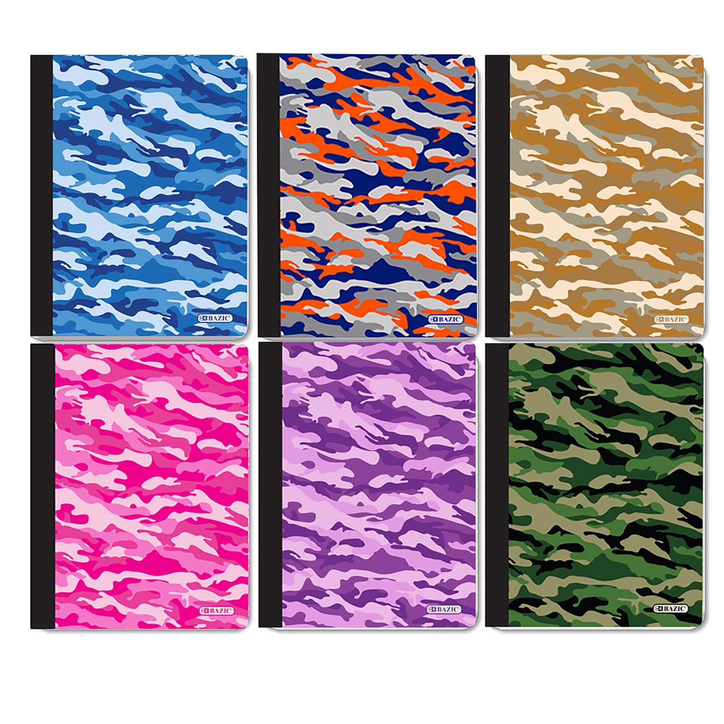 BAZIC Composition Book C/R Camouflage 100 Ct.