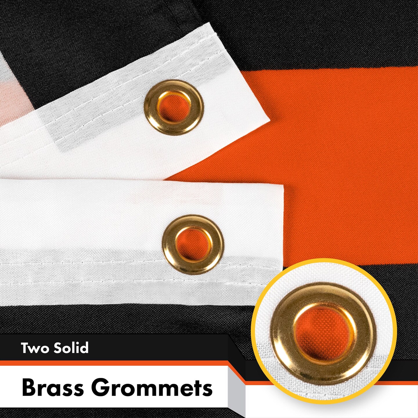 G128 - Thin Orange Line American Flag 150D Polyester 3x5 FT Printed Flag - Honoring Men Women Search and Rescue Brass Grommets Indoor/Outdoor - Much Thicker More Durable Than 100D 75D Polyester