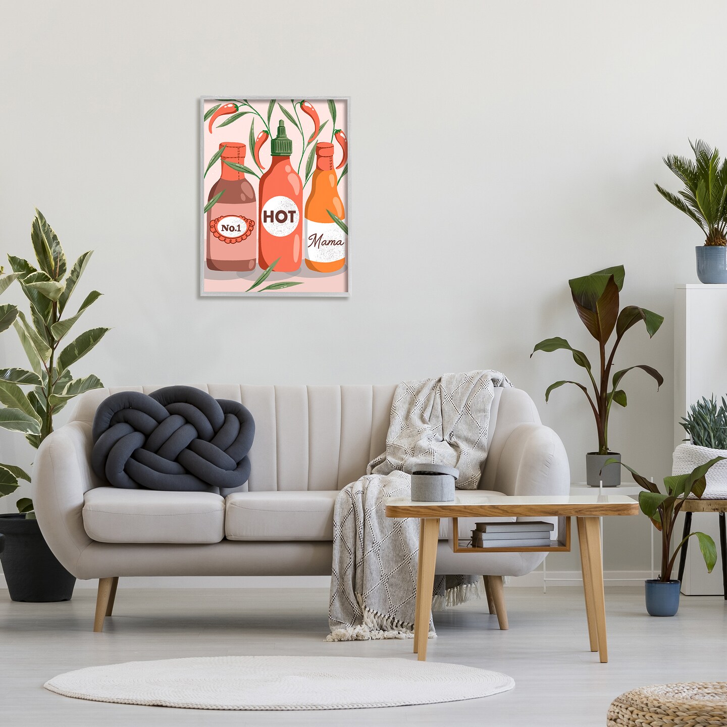 Stupell Industries No.1 Hot Mama Chili Sauce Black Framed Giclee Art