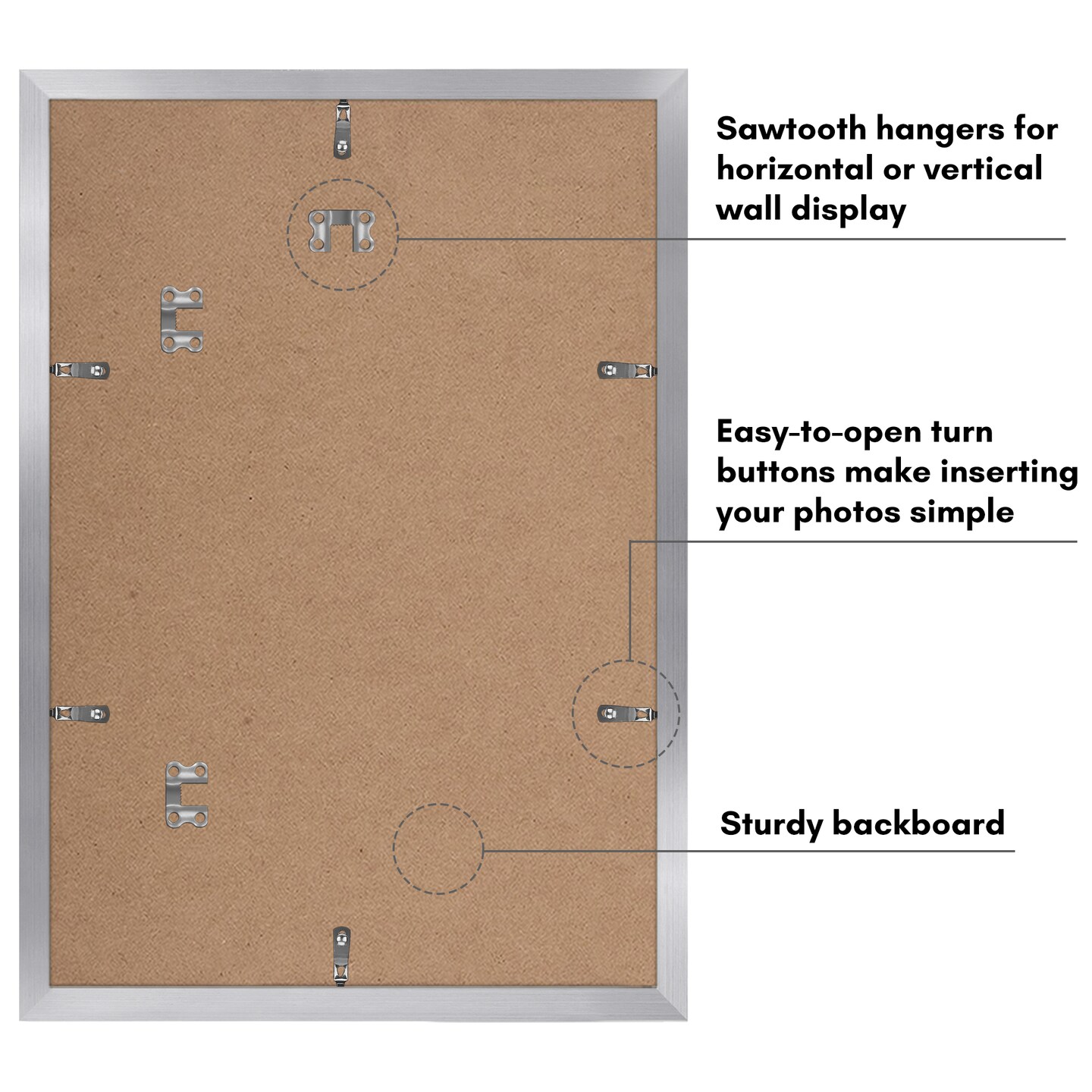Americanflat 2 Pack of Picture Frames with Mat - Plexiglass Cover