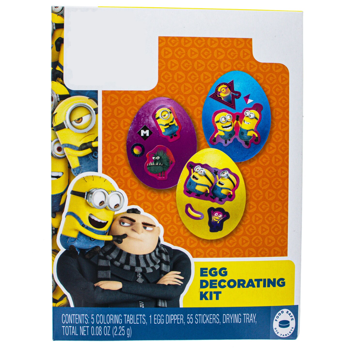 55 Cartoon Character Stickers Easter Egg Decorating Kit