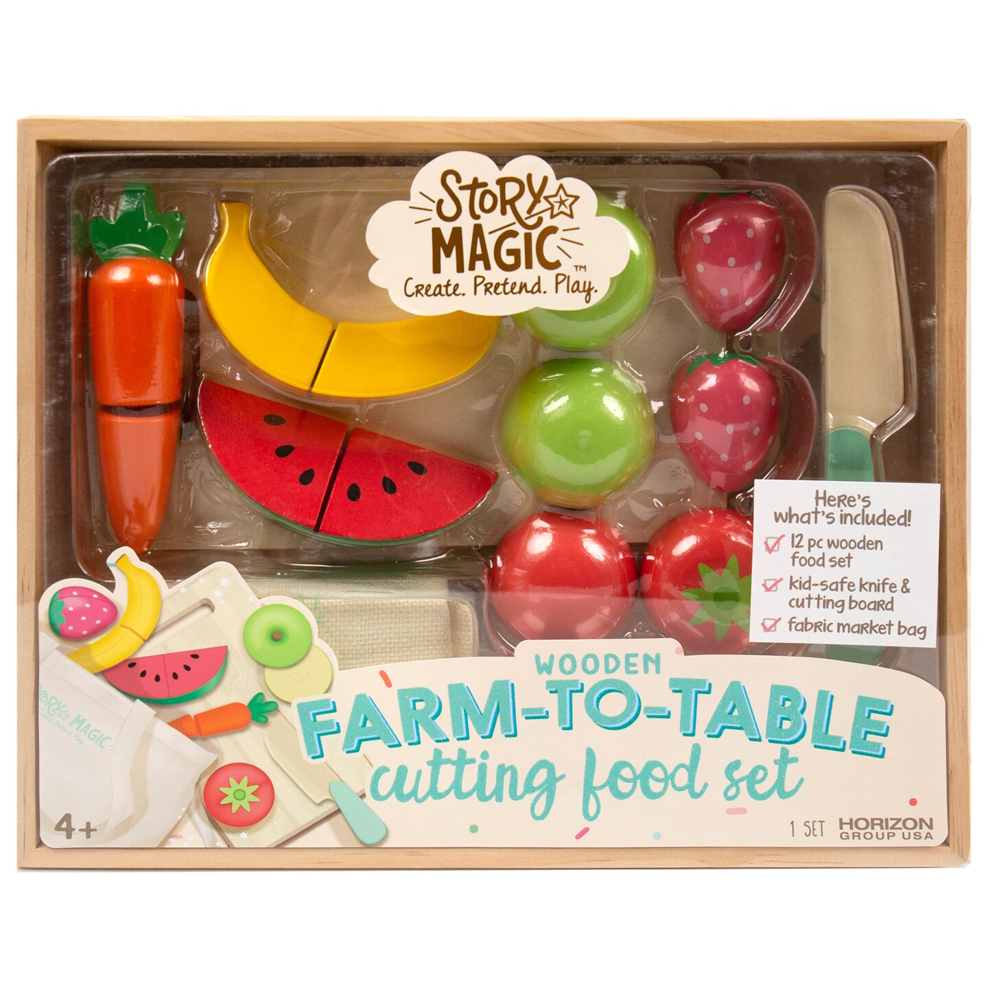 Story Magic Farm-to-Table Cutting Food Playset