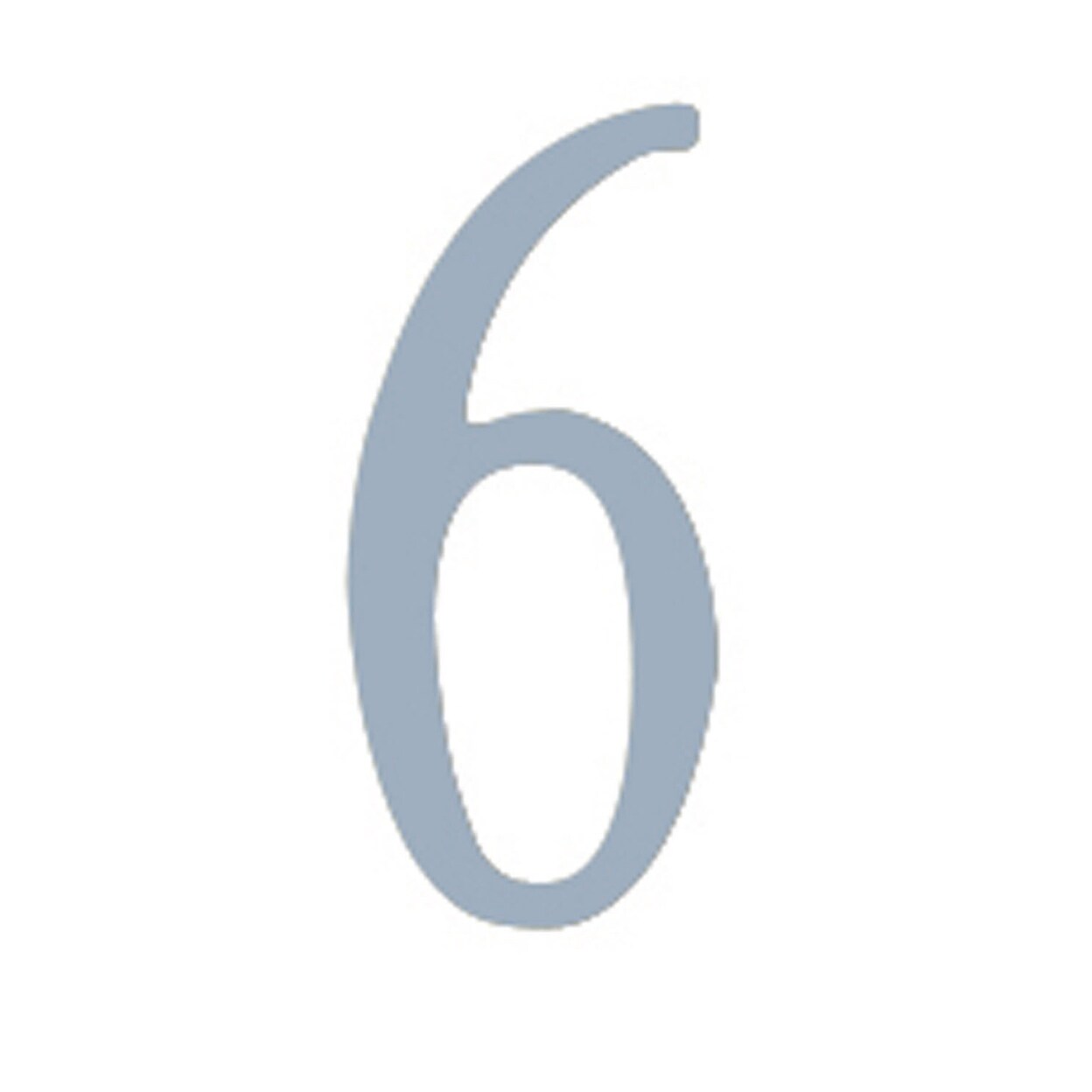 Special Lite Products Outdoor Decorative 3 inch Stainless Steel Self Adhesive Address Number - Number: 6