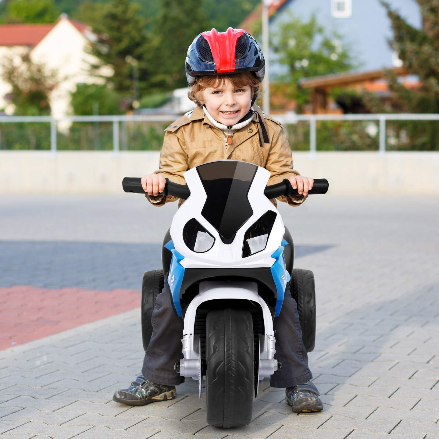 6V Kids 3 Wheels Riding Electric Motorcycle with Music and Headlights Perfect for Birthday or Christmas