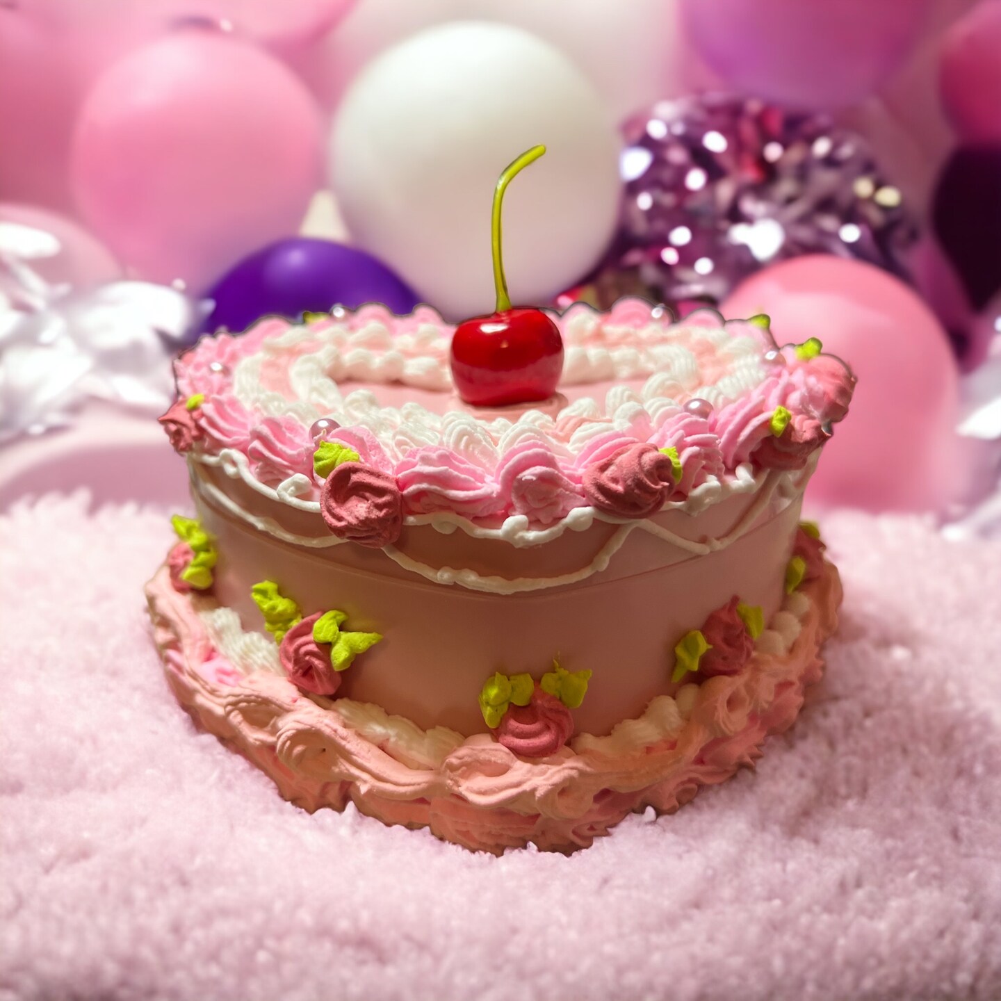 Heart Cake Jewelry Box, Fake Cake Mirror, Trinket Chest, Vintage-Style  Vanity Storage, Kawaii Pink Box, Photo Prop, Handmade Gift, Faux Food
