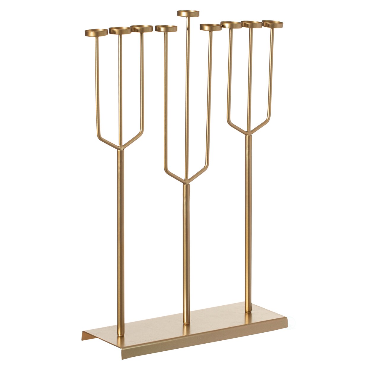 Vintiquewise Modern Design Hanukkah Menorah Exceptional presentational piece 9 Branch Tea Light Candle Holders