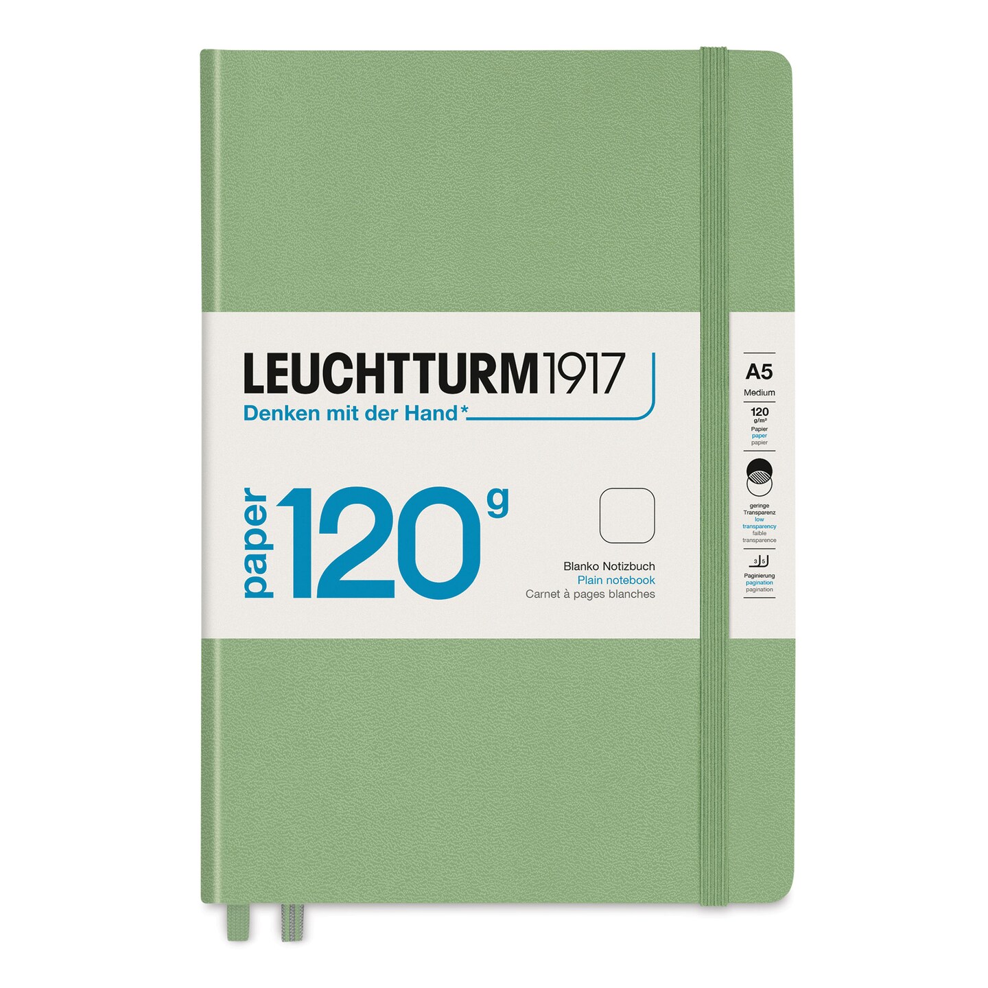 Leuchtturm1917 Edition 120G Notebook - Sage, 5-3/4&#x22; x 8-1/4&#x22;, Blank