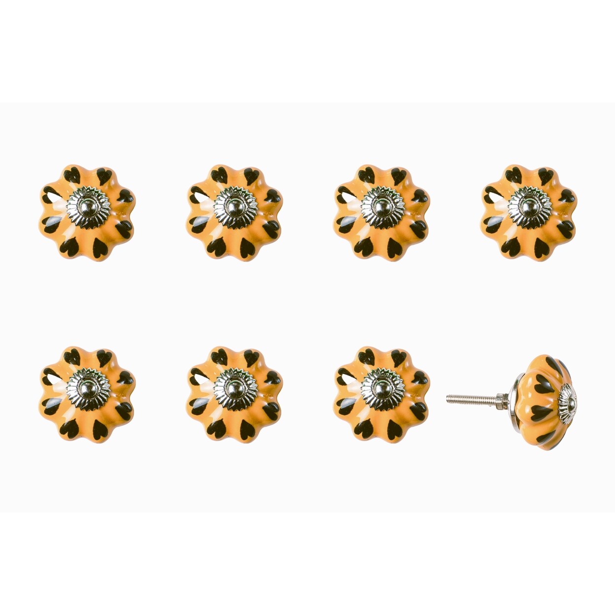 Knob-It Vintage Cabinet And Drawer Knobs Set 8-Piece 18-Inch Colorful Design