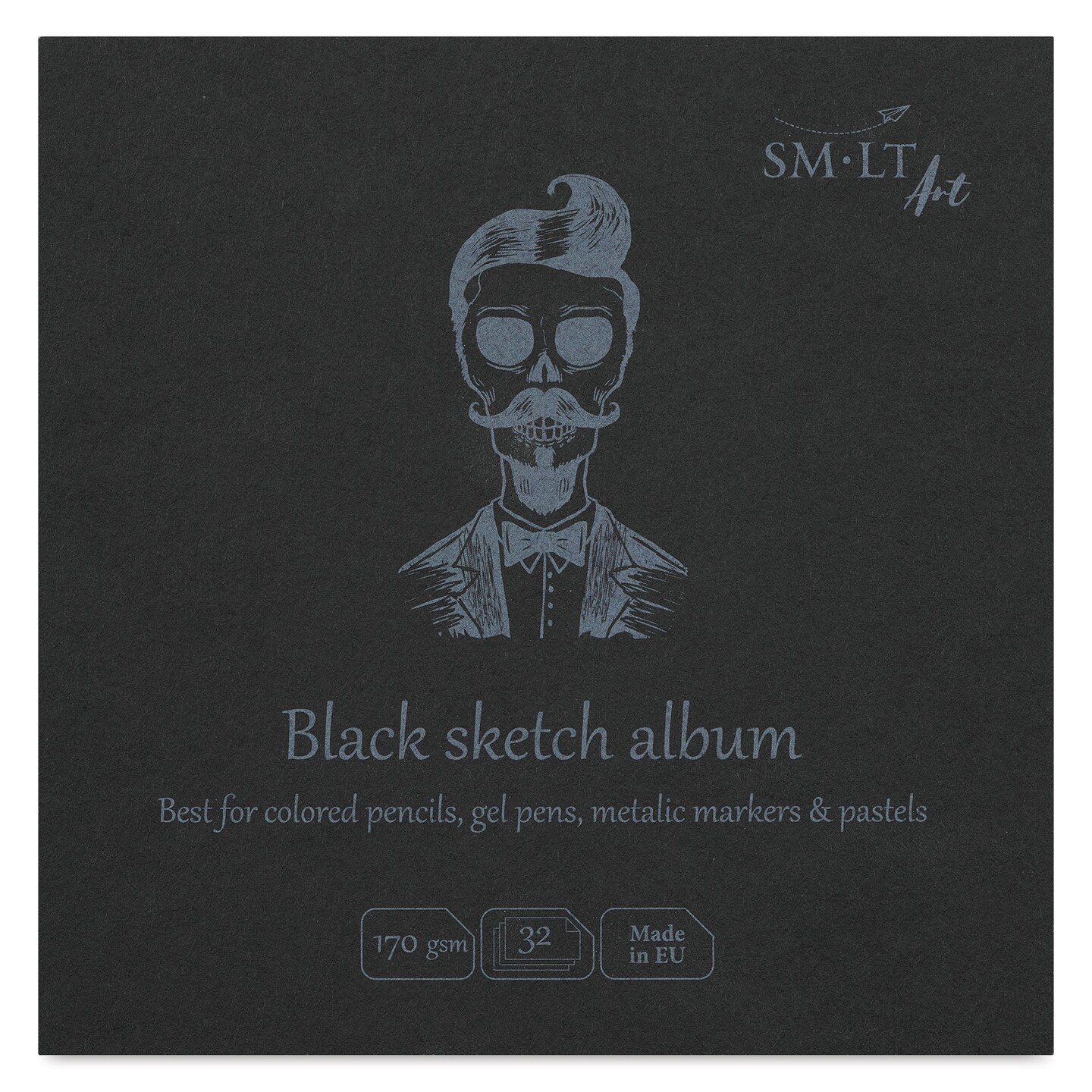 SMLT Art Layflat Black Sketch Pad - 5-1/2&#x22; x 5-1/2, 32 Sheets