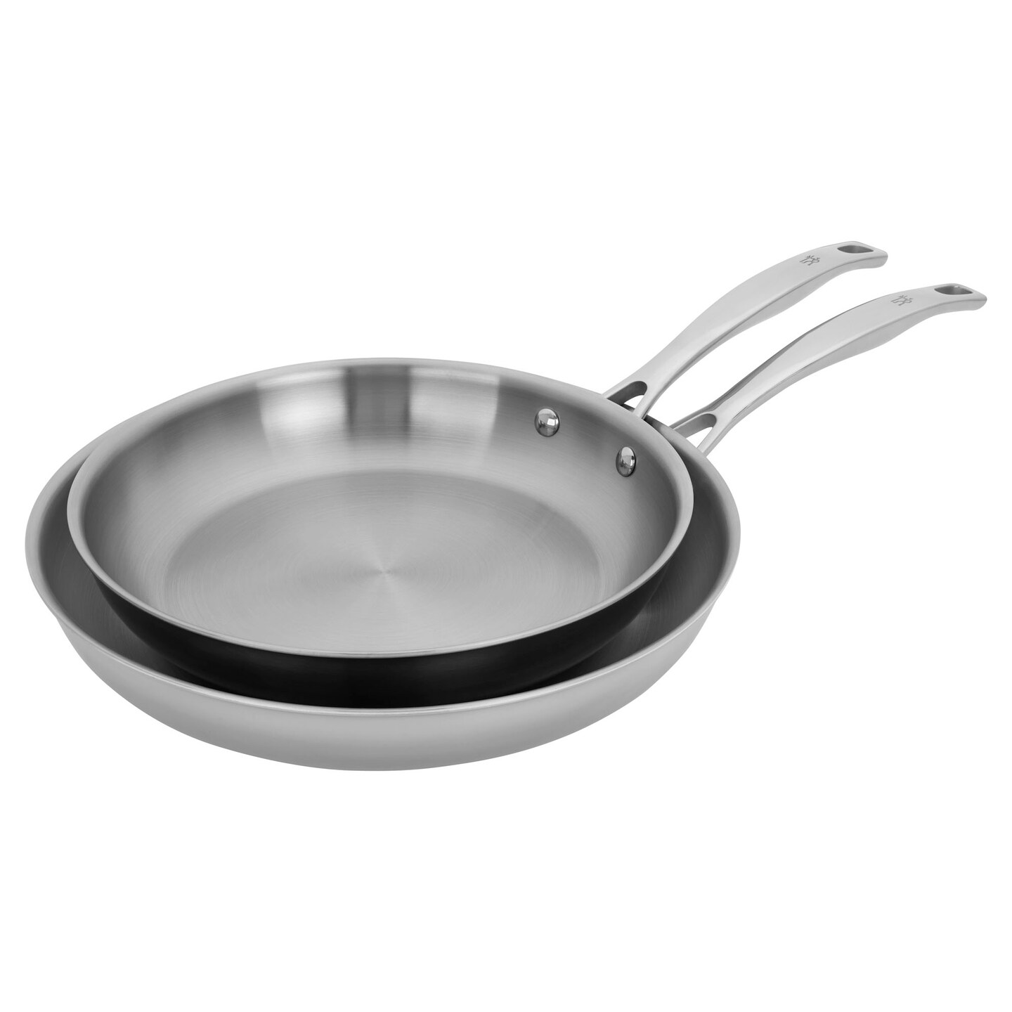 Henckels Clad H3 2-pc Stainless Steel 10-in &#x26; 12-in Fry Pan Set