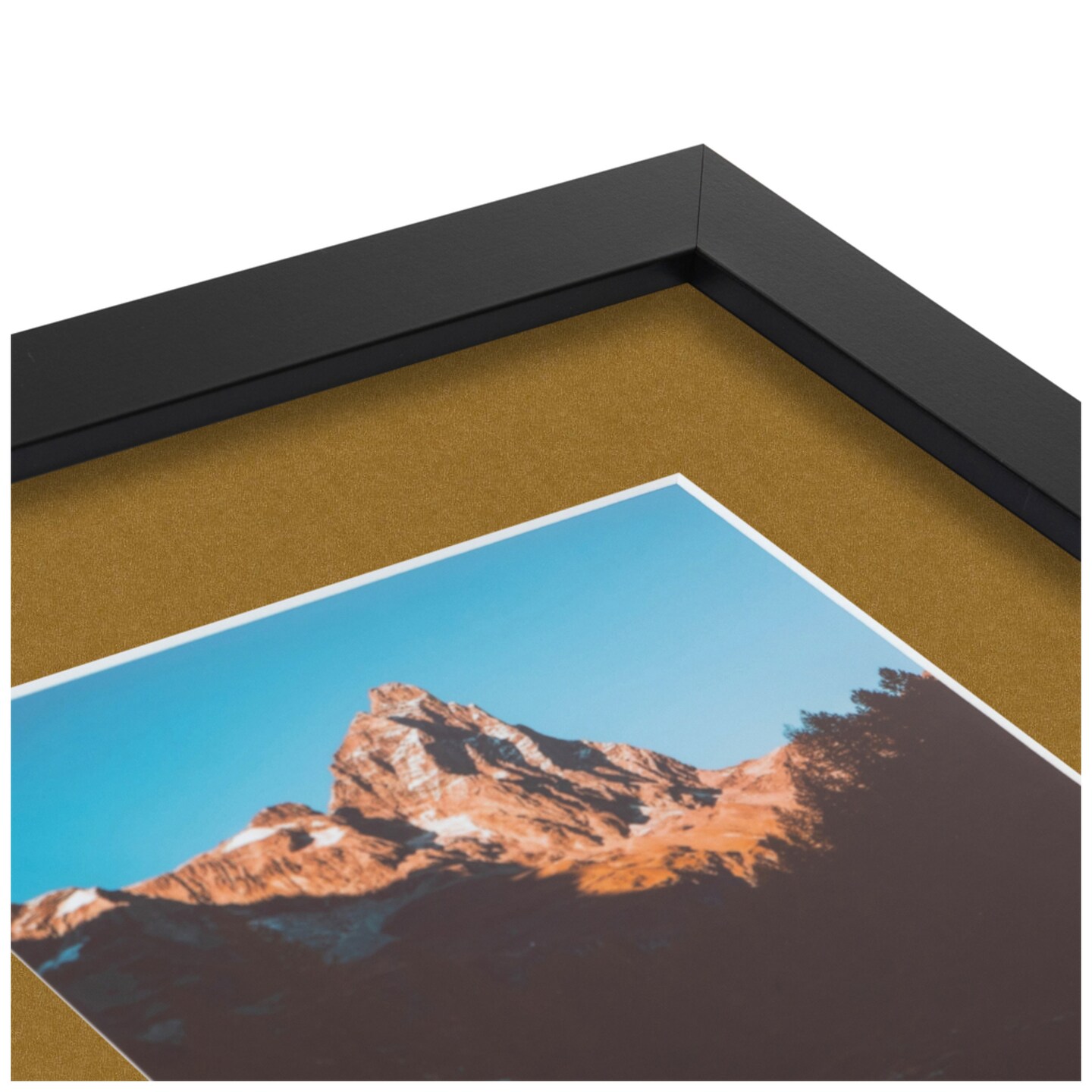 ArtToFrames Collage Photo Picture Frame with 4 - 5x7 inch Openings, Framed in Black with Over 62 Mat Color Options and Regular Glass (CSM-3926-2153)