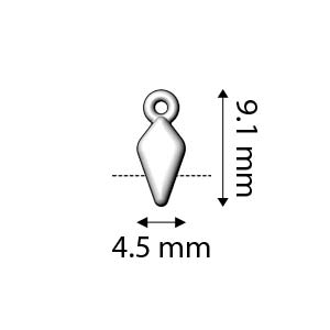 Ambeli, Kite Bead End Antique Brass Plate, 4 pieces