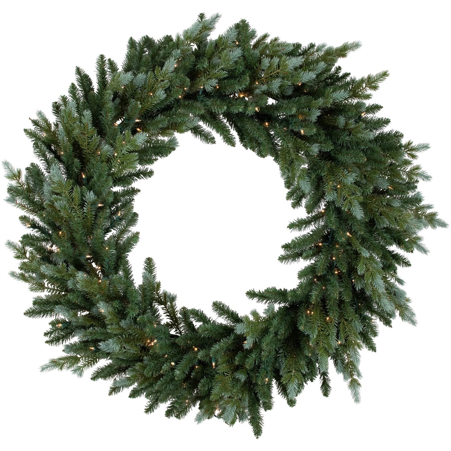 Northlight Real Touch&#x2122;&#xFE0F; Pre-Lit Blue Spruce Artificial Christmas Wreath - 48&#x22; - Clear Lights