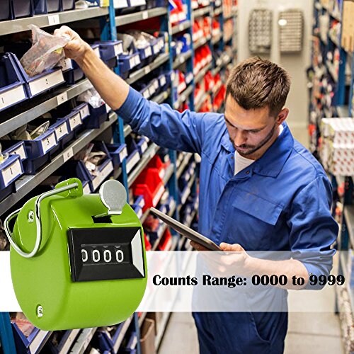 Pack of 6 Color Hand Held Tally Counter 4 Digit Mechanical Palm Clicker Counter - Assorted Color Handheld Tally Counter for Lap/Sport/Coach/School/Event