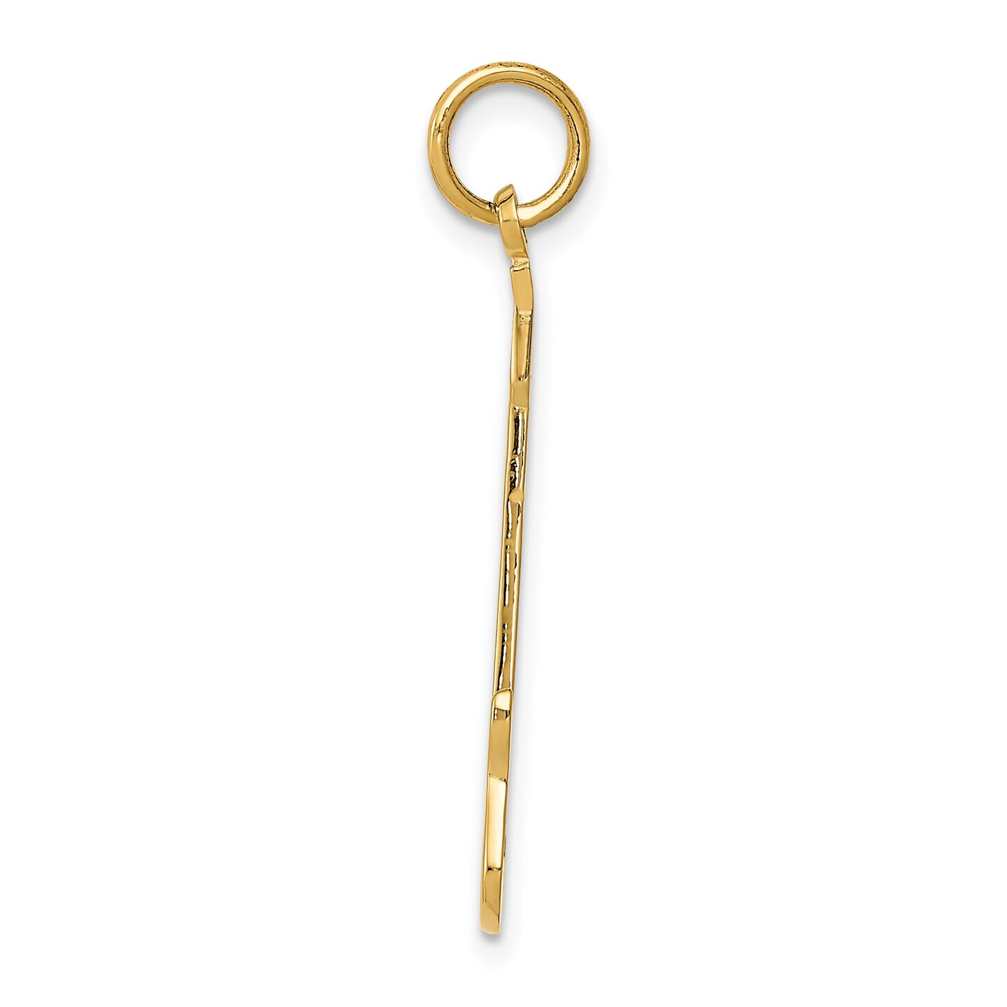 14K Gold Electric Guitar Charm Rock Music Pendant Jewerly 30mm x 8mm
