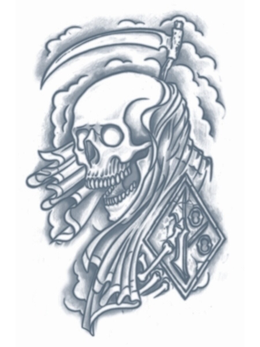 Death or Glory, Retro, Skull Tattoo design Metal Print by Bob Newman - Fine  Art America