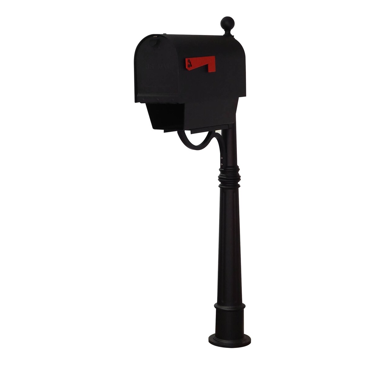 Special Lite Products Titan Aluminum Curbside Mailbox with Newspaper Tube and Ashland Mailbox Post