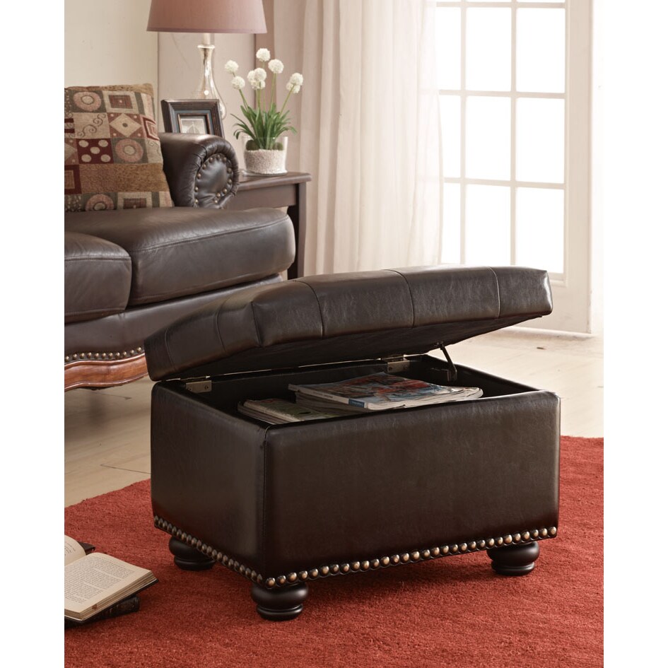 Convenience Concepts Designs4Comfort 5th Avenue Storage Ottoman, Espresso