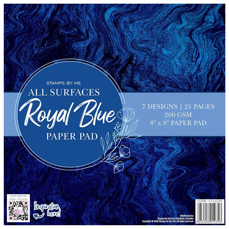 Stamps By Me All Surfaces Paper Pad 8"X8"Royal Blue Michaels