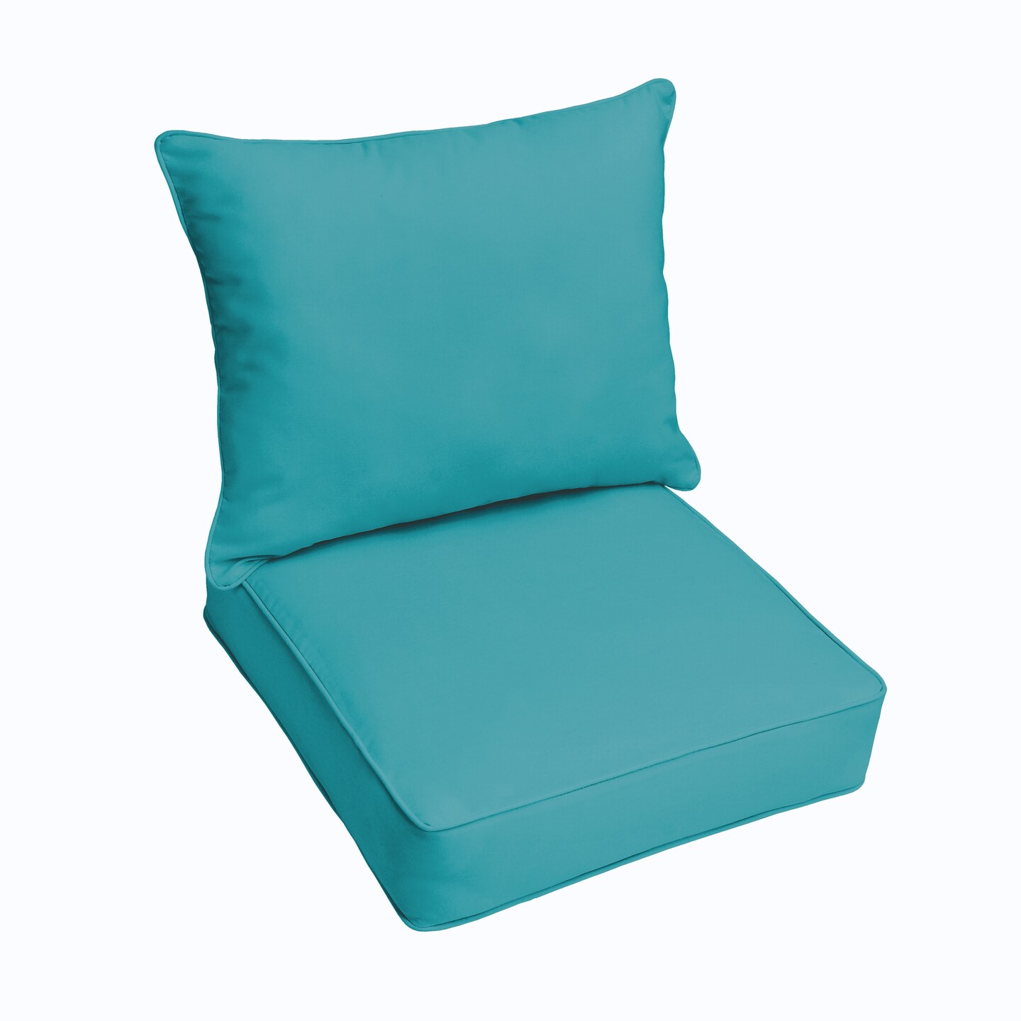 Outdoor Living and Style 25" Atlantis Blue Sunbrella Deep Seating Pillow and Sofa Chair Cushion