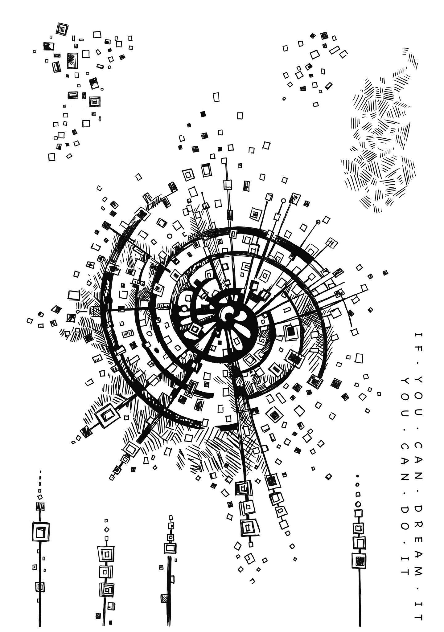Katkin Krafts  Fibonacci 6 in x 8 in Clear Stamp Set