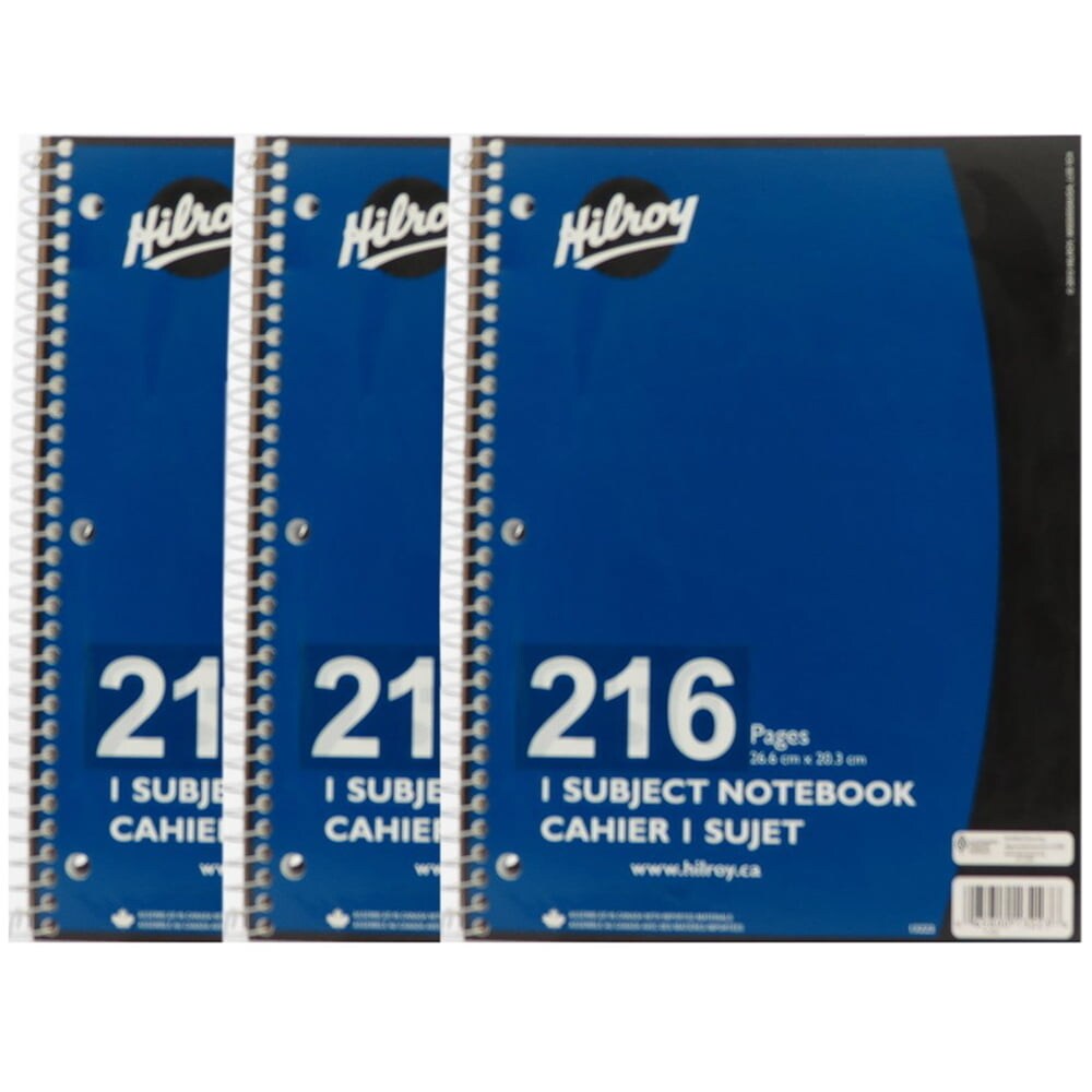 Hilroy 1 Subject Notebook   216 Page (Pack of 3)