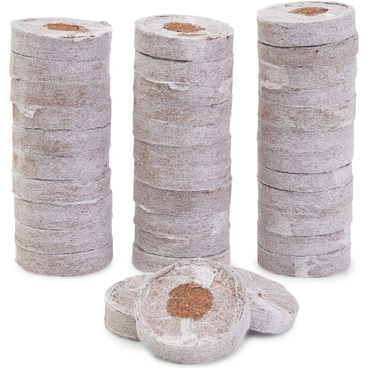 Coco Coir Pellets, Soil Disks wrapped in Non-Woven Fabric (1.5 In, 36 Pack)