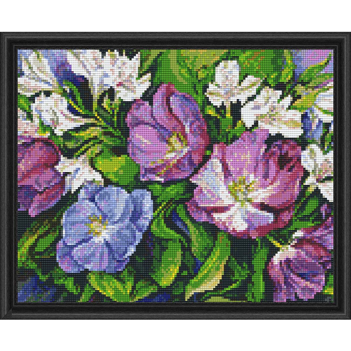 PixelHobby Purple Tulips &#x26; White Alstroemeria Mosaic Art Kit