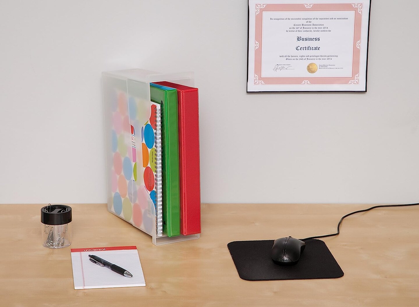 IRIS USA Hanging Plastic Desktop File Box Folders, Letter Size, Magazine File